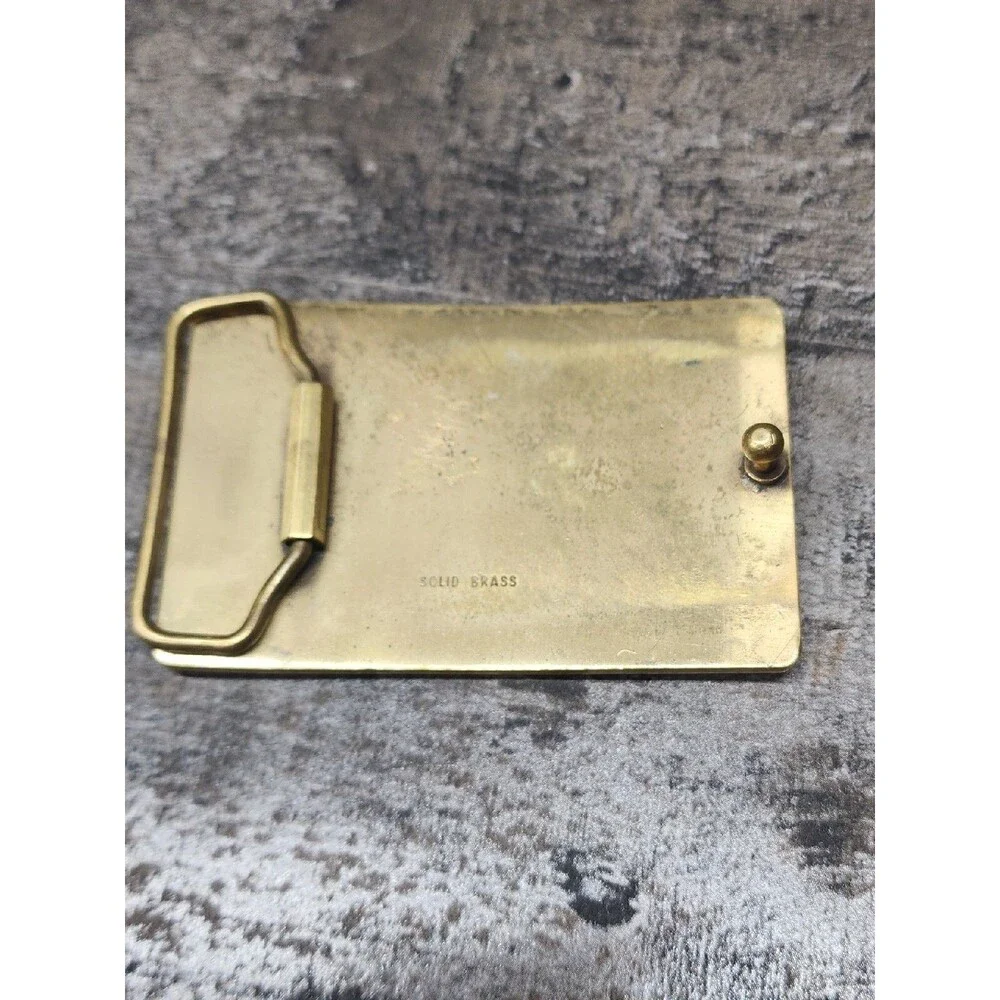 Vintage Solid Brass Belt Buckle Saudi Arabia